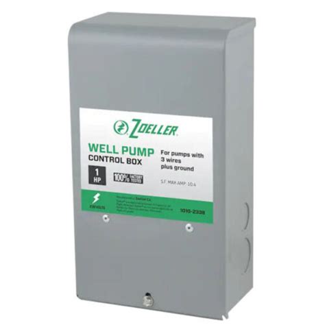 zoeller 1010-2338 steel 1 hp 230v well pump control box|control box for 3 wire pump.